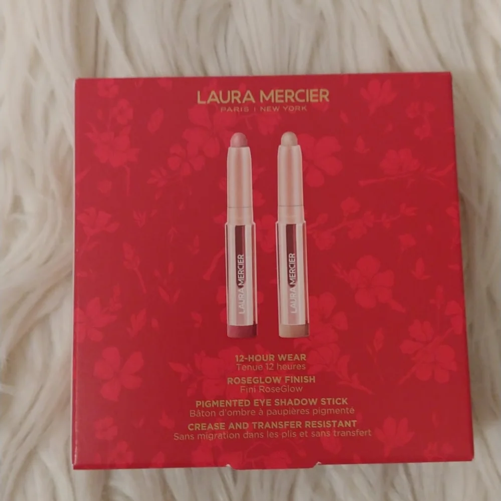 💖FIRM! NWT LAURA MERCIER MINI ROSEGLOW CAVIAR STICK DUO (LIMITED EDITION)